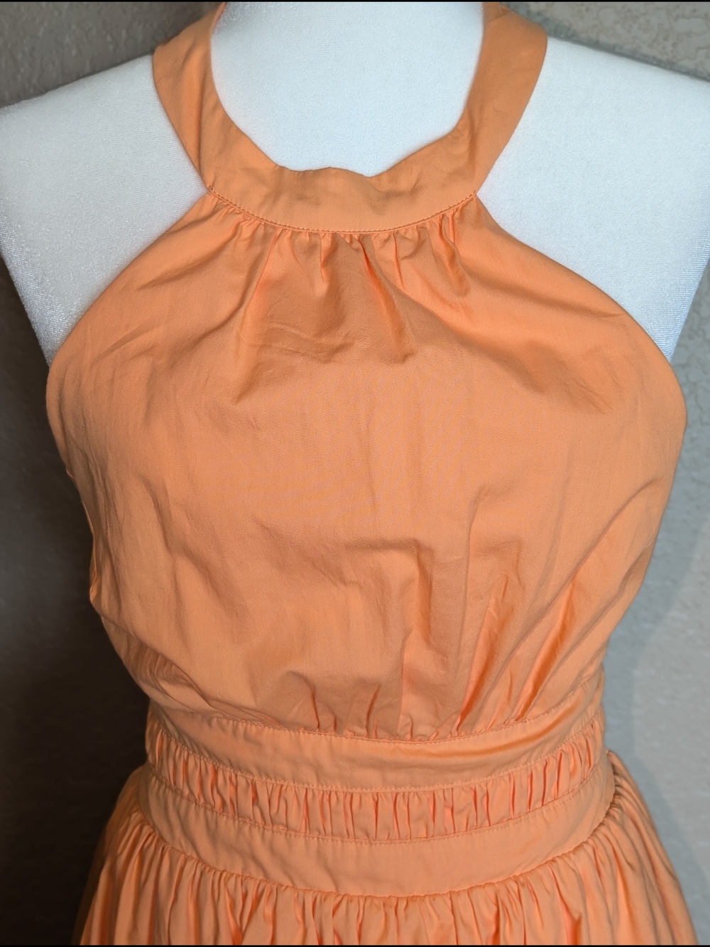 Tie-Back Halter Maxi Dress in Peach - Picture 5 of 5